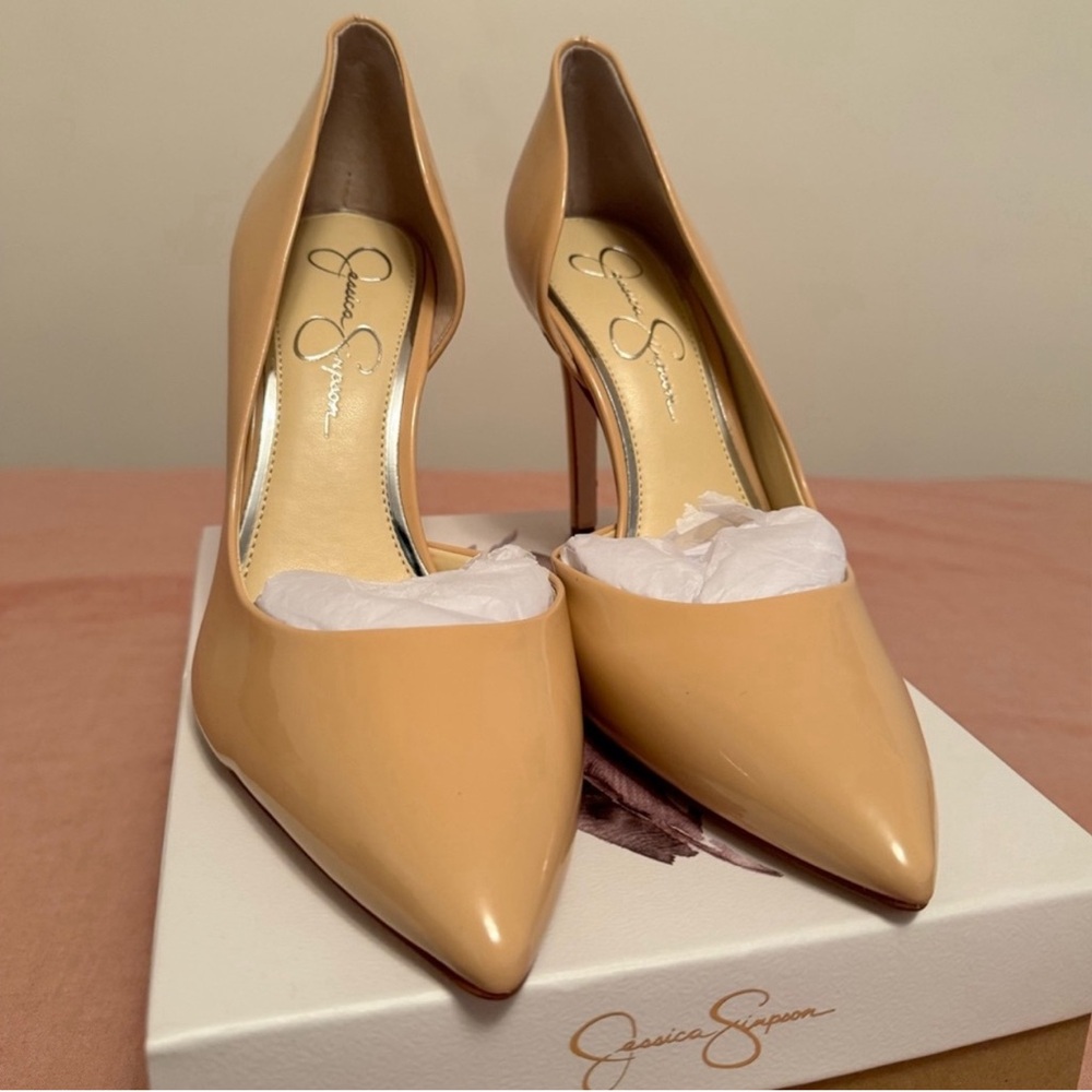 Jessica Simpson Tan Stiletto Heels